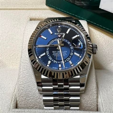 rolex sky dweller blue msrp|rolex sky dweller 2020 for sale.